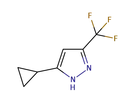 Molecular Structure of 1027617-86-2 (5-CYCLOPROPYL-3-TRIFLUOROMETHYL-1H-PYRAZOLE)