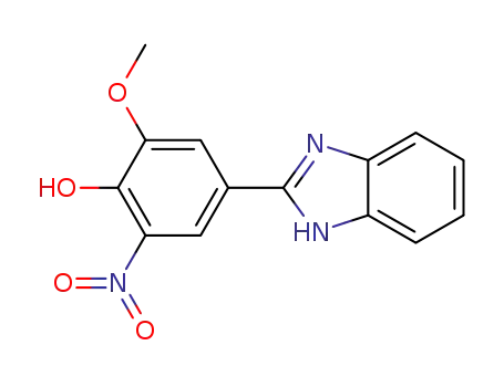 Molecular Structure of 134610-91-6 (2-(4-hydroxy-5-methoxy-3-nitrophenyl)benzimidazole)