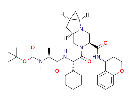 tert-butyl [(1S)-2-{[(1S)-1-cyclohexyl-2-{(1aR,4S,6aR,7aR)-4-[(4R)-3,4-dihydro-2H-chromen-4-ylcarbamoyl]octahydro-5H-cyclopropa[4,5]pyrrolo[1,2-a]pyrazin-5-yl}-2-oxoethyl]amino}-1-methyl-2-oxoethyl]methylcarbamate