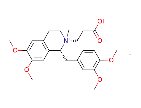 (1R-cis)-1-[(3,4-dimethoxyphenyl)methyl]-1,2,3,4-tetrahydro-6,7-dimethoxy-2-methyl-2-carboxyethyl-isoquinolinium iodide