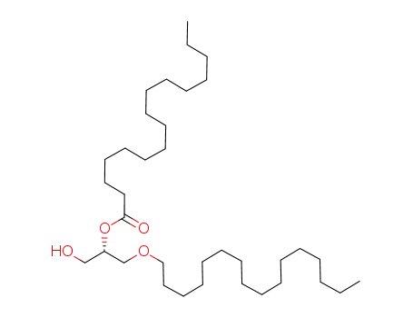 Molecular Structure of 88988-61-8 (Hexadecanoic acid, 2-(hexadecyloxy)-1-(hydroxymethyl)ethyl ester, (S)-)