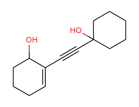 Molecular Structure of 1189369-93-4 (2-(1-hydroxycyclohexylethynyl)cyclohex-2-enol)
