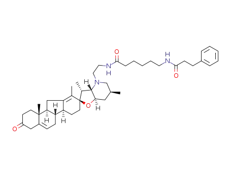 Molecular Structure of 306387-90-6 (3-Keto-N-aminoethyl-Naminocaproyldihydrocinnamoyl Cyclopamine)