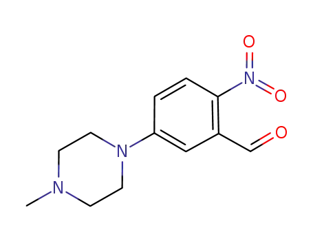 Molecular Structure of 904895-82-5 (Benzaldehyde, 5-(4-methyl-1-piperazinyl)-2-nitro-)