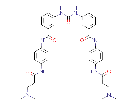 Molecular Structure of 1070978-54-9 (1,3-bis(3-(4-(3-(dimethylamino)propanamido)phenylcarbamoyl)phenyl)urea)