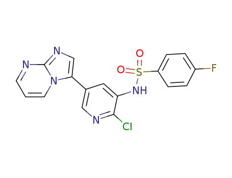 N-(2-chloro-5-(imidazo[1,2-a]pyrimidin-3-yl)pyridin-3-yl)-4-fluorobenzenesulfonamide