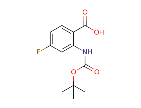 Molecular Structure of 1019384-47-4 (BOC-2-AMINO-4-FLUOROBENZOIC ACID)