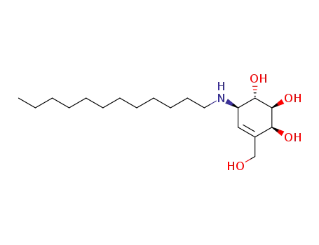 Molecular Structure of 682751-81-1 (4-Cyclohexene-1,2,3-triol, 6-(dodecylamino)-4-(hydroxymethyl)-,
(1S,2S,3S,6R)-)