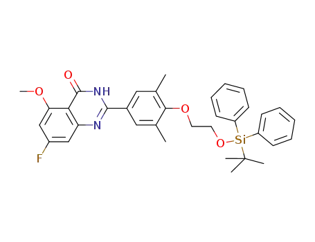2-{4-[2-(tert-butyldiphenylsilanyloxy)ethoxy]-3,5-dimethylphenyl}-7-fluoro-5-methoxy-3H-quinazolin-4-one