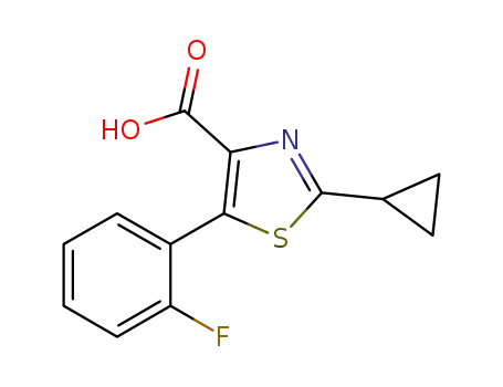 2-cyclopropyl-5-(2-fluoro-phenyl)-thiazole-4-carboxylic acid