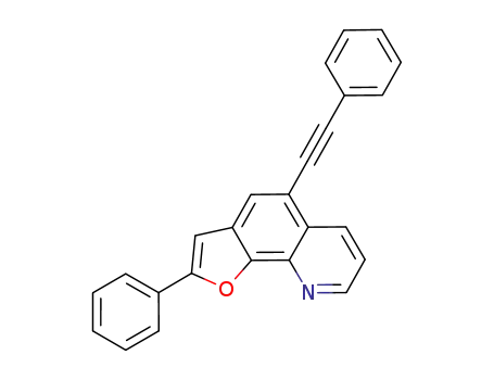 Molecular Structure of 1218818-96-2 (2-phenyl-5-(phenylethynyl)furo[3,2-h]quinoline)