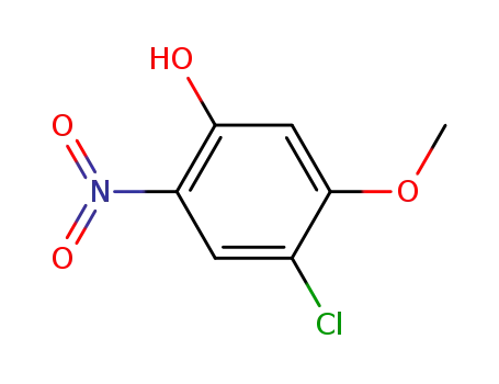 Molecular Structure of 88581-05-9 (Phenol, 4-chloro-5-methoxy-2-nitro-)
