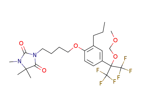 3-[4-[4-[1,1,1,3,3,3-hexafluoro-2-(methoxymethyl)oxypropan-2-yl]-2-propylphenyloxy]butyl]-1,5,5-trimethylimidazolidine-2,4-dione