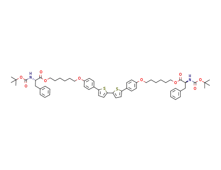 Molecular Structure of 1262996-44-0 ((S,S)-5,5'-bis-(4-(6-(2-tert-butoxycarbonylamino-3-phenylpropanoyloxy)hexyloxy)phenyl)-[2,2']-bithiophene)