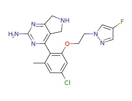 4-[4-Chloro-2-[2-(4-fluoro-1H-pyrazol-1-yl)ethoxy]-6-methylphenyl]-6,7-dihydro-5H-pyrrolo[3,4-d]pyrimidin-2-amine