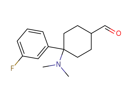 Molecular Structure of 1189555-37-0 (4-dimethylamino-4-(3-fluorophenyl)-cyclohexane carbaldehyde)