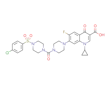 7-(4-[4-(4-chlorobenzenesulfonyl)piperazino]carbopiperazino)-1-cyclopropyl-6-fluoro-4-oxo-1,4-dihydro-3-quinolinecarboxylic acid