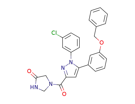 1-({5-[3-(benzyloxy)phenyl]-1-(3-chlorophenyl)-1H-pyrazol-3-yl}carbonyl)imidazolidin-4-one