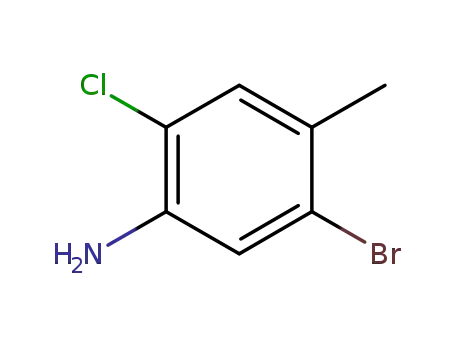 Molecular Structure of 1067882-54-5 (5-bromo-2-chloro-4-methyl-phenylamine)