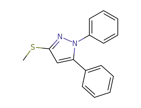 Molecular Structure of 80967-26-6 (1,5-DIPHENYL-3-METHYLTHIO-1H-PYRAZOLE)