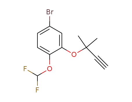 4-bromo-1-difluoromethoxy-2-(1,1-dimethyl-2-propynyloxy)benzene