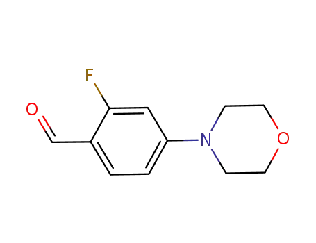 Molecular Structure of 554448-63-4 (2-FLUORO-4-(N-MORPHOLINO)-BENZALDEHYDE)