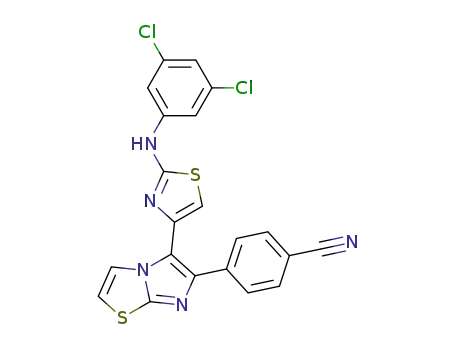 4-(5-(2-(3,5-dichlorophenylamino)thiazol-4-yl)imidazo[2,1-b]thiazol-6-yl)benzonitrile