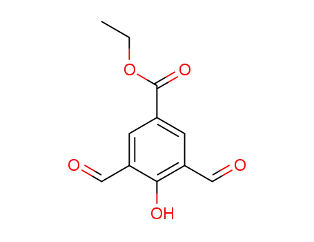 Molecular Structure of 329904-04-3 (3,5-diformyl-4-hydroxybenzoic acid ethyl ester)