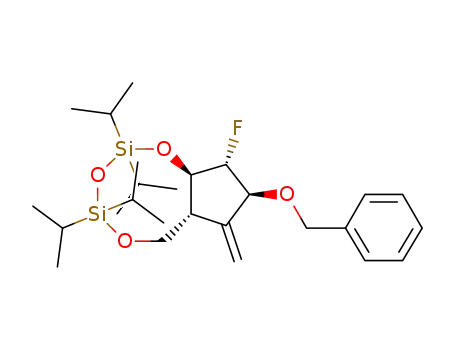 (-)-(6aR,8S,9R,9aR)-8-(benzyloxy)-9-fluoro-2,2,4,4-tetraisopropyl-7-methylenehexahydrocyclopenta[f][1,3,5,2,4]trioxadisilocine