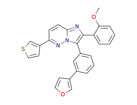 3-[3-(fur-3-yl)phenyl]-2-(2-methoxyphenyl)-6-(thien-3-yl)imidazo[1,2-b]pyridazine