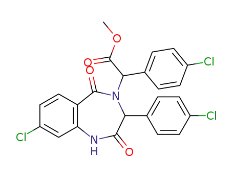 methyl 2-(8-chloro-3-(4-chlorophenyl)-2,5-dioxo-2,3-dihydro-1H-benzo[e][1,4]diazepin-4(5H)-yl)-2-(4-chlorophenyl)acetate