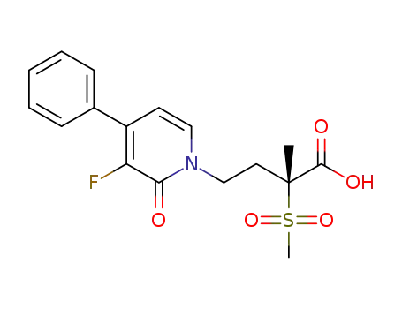 (2R)-4-(3-fluoro-2-oxo-4-phenylpyridin-1(2H)-yl)-2-methyl-2-(methylsulfonyl)butanoic acid