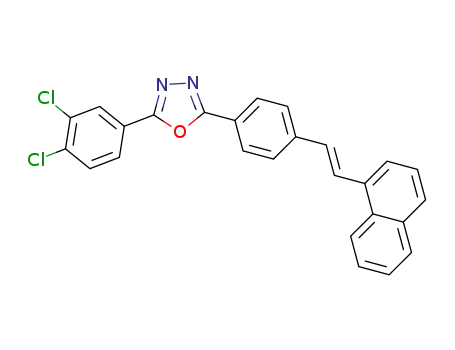 2-(3,4-dichlorophenyl)-5-(4-(2-(naphthalen-1-yl)vinyl)phenyl)-1,3,4-oxadiazole
