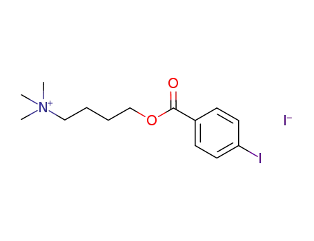 Molecular Structure of 827027-38-3 (1-Butanaminium, 4-[(4-iodobenzoyl)oxy]-N,N,N-trimethyl-, iodide)
