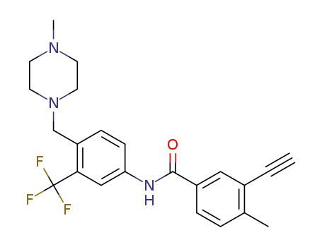 Molecular Structure of 957147-18-1 (3-ethynyl-4-methyl-N-(4-((4-methylpiperazin-1-yl)methyl)-3-(trifluoromethyl)phenyl)benzamide)
