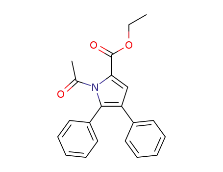 Molecular Structure of 1416262-89-9 (ethyl 1-acetyl-4,5-diphenyl-1H-pyrrole-2-carboxylate)