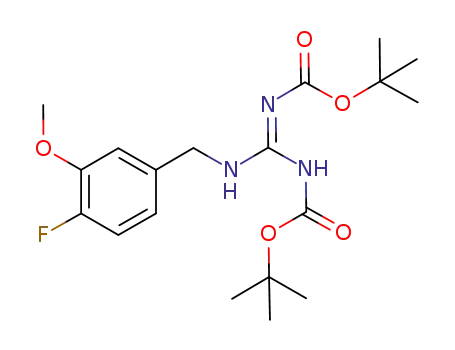 3-methoxy-4-fluorobenzyl-bis(tert-butoxycarbonyl)-guanidine