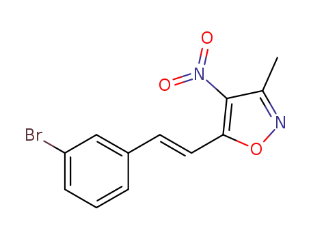 Molecular Structure of 1312365-19-7 ((E)-5-(3-bromostyryl)-3-methyl-4-nitroisoxazole)