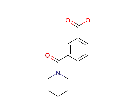 Molecular Structure of 104126-77-4 (3-(piperidine-1-carbonyl)benzoic acid methyl ester)