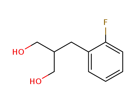 Molecular Structure of 76727-25-8 (1,3-Propanediol, 2-[(2-fluorophenyl)methyl]-)