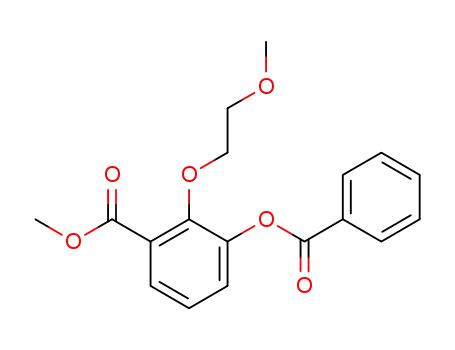 Benzoic acid, 3-(benzoyloxy)-2-(2-methoxyethoxy)-, methyl ester
