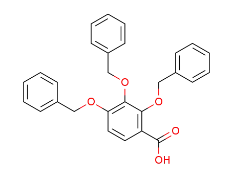 Molecular Structure of 180206-32-0 (2,3,4-tris(benzyloxy)benzoic acid)
