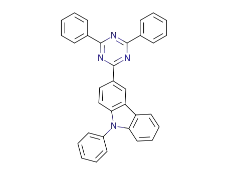 Molecular Structure of 1313391-57-9 (3-(4,6-diphenyl-1,3,5-triazin-2-yl)-9-phenyl-9H-carbazole)