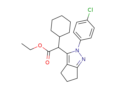 [2-(4-chloro-phenyl)-2,4,5,6-tetrahydro-cyclopentapyrazol-3-yl]-cyclohexyl-acetic acid ethyl ester