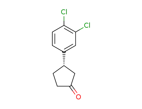 Molecular Structure of 1429345-63-0 ((S)-3-(3,4-dichlorophenyl)cyclopentanone)