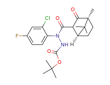 Bicyclo[2.2.1]heptane-2-carboxylic acid, 4,7,7-trimethyl-3-oxo-,
1-(2-chloro-4-fluorophenyl)-2-[(1,1-dimethylethoxy)carbonyl]hydrazide,
(1S,4S)-