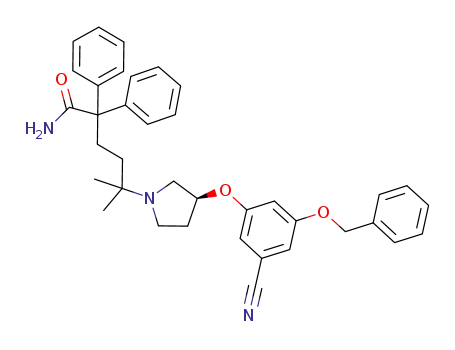 5-[(3S)-3-(3-benzyloxy-5-cyanophenoxy)pyrrolidin-1-yl]-5-methyl-2,2-diphenylhexanamide