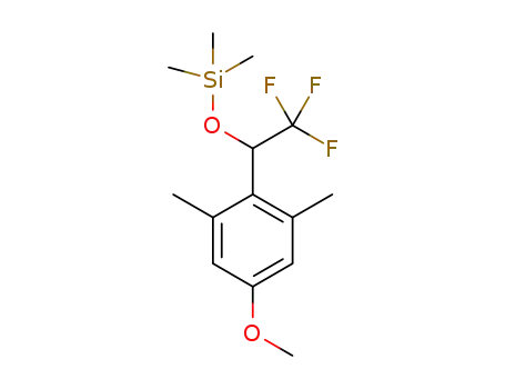 Molecular Structure of 1354228-09-3 (2,2,2-trifluoro-1-(2,6-dimethyl-4-methoxyphenyl)ethyl trimethylsilyl ether)