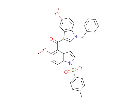 (1-benzyl-5-methoxy-1H-indol-3-yl)-[5-methoxy-1-(toluene-4-sulfonyl)-1H-indol-4-yl]-methanone