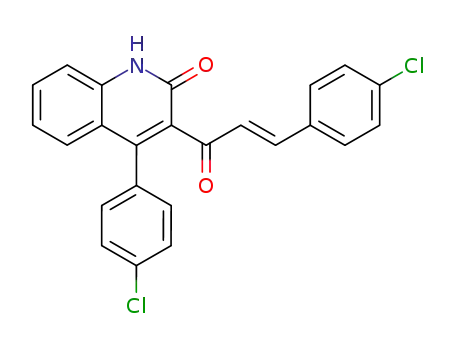 (E)-4-(4-chlorophenyl)-3-(3-(4-chlorophenyl)acryloyl)quinolin-2(1H)-one